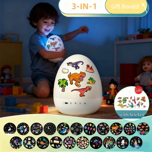 🎄Dinosaur Egg Night Light Projector with Bluetooth Speaker For Kids