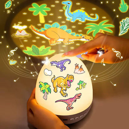 🎄Dinosaur Egg Night Light Projector with Bluetooth Speaker For Kids