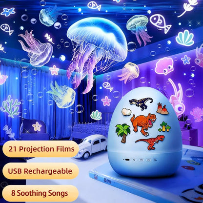 🎄Dinosaur Egg Night Light Projector with Bluetooth Speaker For Kids