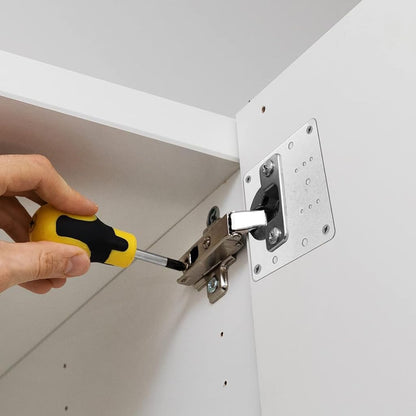 Hingefix™ Repair Plate with Screws for cabinet door & wardrobe (Pack of 4)