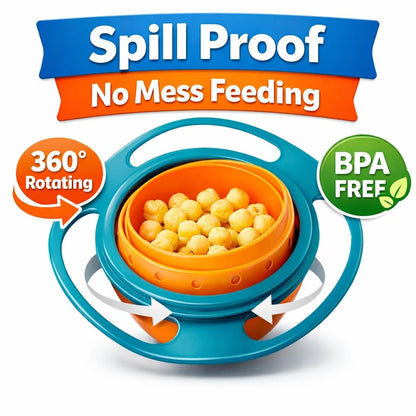360° Rotating Spill Proof Gyro Bowl for Toddlers | ⏰Limited Period Offer⏰