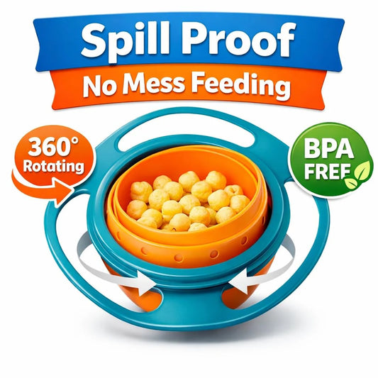 360° Rotating Spill Proof Gyro Bowl for Toddlers | ⏰Limited Period Offer⏰