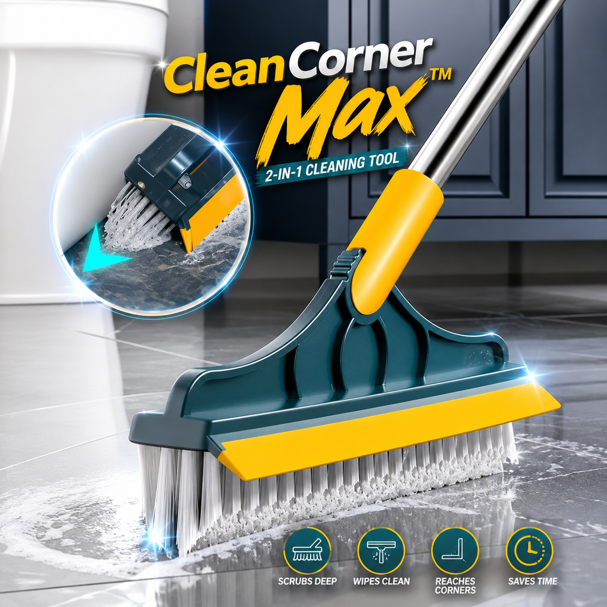 CleanEdge Max™ - 2 in 1 Home Cleaning Tool