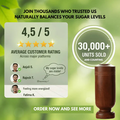 Weight Loss & Body Detox Wooden Water Glass (100% Natural Wood)
