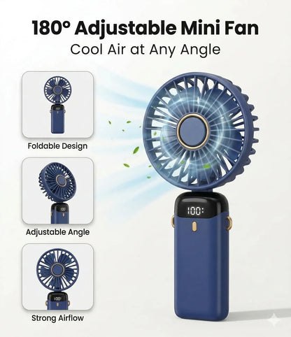 PocketFan™ – Portable Fan | Foldable Design • Lightweight | Easy Cooling Anywhere, Anytime
